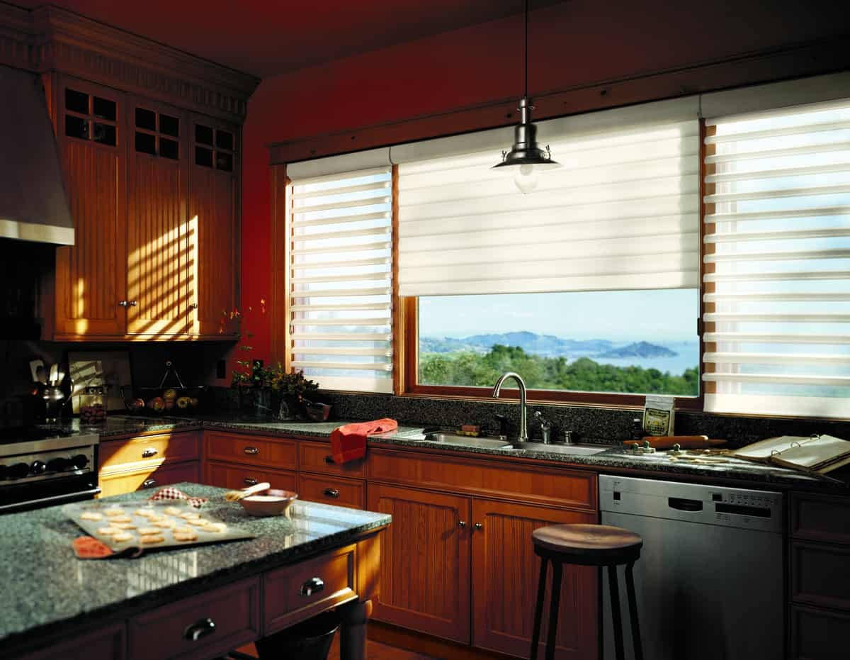 Pirouette® Window Shadings near Melissa, Texas (TX) with curved fabric vanes, interesting colors, and more